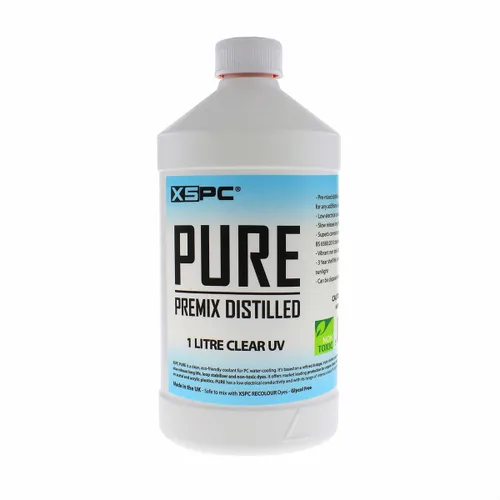 Vista 8 de XSPC Pure Premix - Refrigerante destilado para PC, 1 litro, transparente