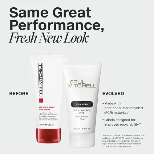 Vista 8 de Paul Mitchell Wax Works Hair Gel, Flexible Hold, Bold Texture + Shine, For All Hair Types, 5.1