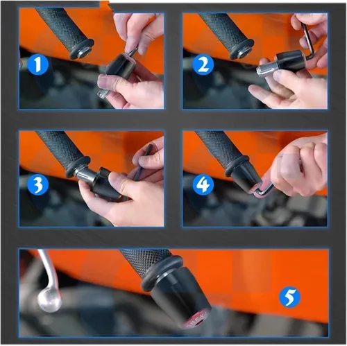 Vista 3 de Perillas para manillar de motocicleta, agarres de mano, tapacubos para Yamaha FZ150I FZ 150I 2013-2021 2020 2019 2018 2017 2016 2015 (color : 12)