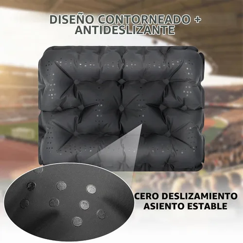 Vista 2 de ONTYZZ Cojín inflable para asiento de avión, ligero 2 piezas Negro