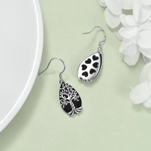 Vista 3 de YFN Aretes de tulipán de piña y margarita de fresa, plata esterlina, aretes colgantes de fruta, joyería de flores para mujeres y niñas