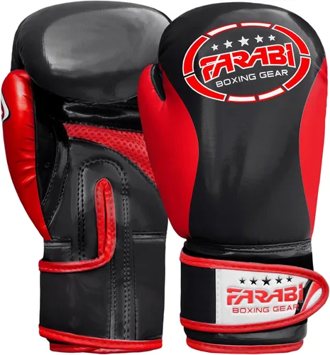 Vista 2 de Farabi - Guantes de boxeo para niños, para Muay Thai, Kick Boxing, entrenamiento, MMA, saco de boxeo