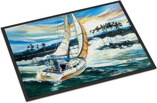 Vista 26 de Caroline's Treasures JMK1017JMAT - Tapete de caza de rana garza azul, 24 x 36 pulgadas, tapete para puerta delantera, interior y exterior
