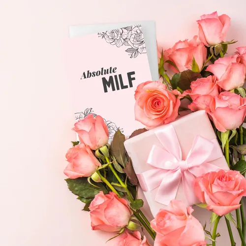 Vista 4 de Tarjeta de felicitación o agradecimiento con mensaje gracioso en inglés (Absolute MILF)