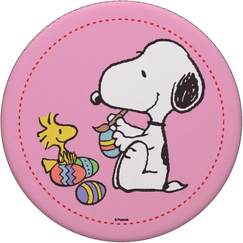 Vista 3 de Cacahuetes Snoopy y Woodstock Huevos de Pascua PopSockets intercambiables PopGrip