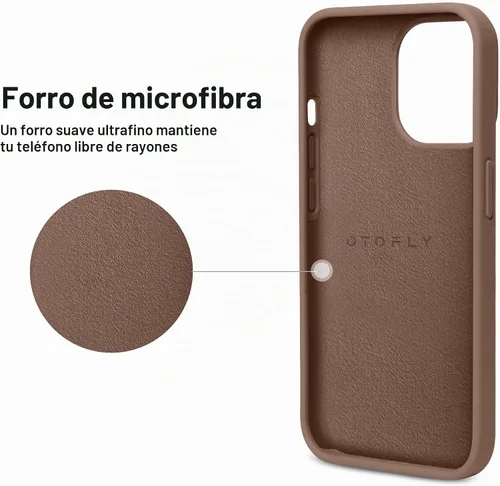 Vista 6 de OTOFLY Diseñada para iPhone 14 Pro, funda delgada de silicona a prueba de golpes para iPhone 14 Pro de 6.1 pulgadas (marrón claro)