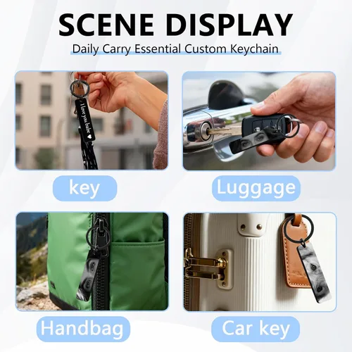 Vista 6 de Llaveros personalizados con foto de ojo, llaveros personalizados para ojos, texto grabado, regalo personalizado de acero inoxidable de doble cara