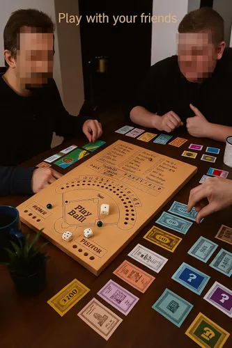 Vista 3 de Juego de mesa de dados de béisbol con canicas de dados - Juegos de mesa para la noche de juegos familiares