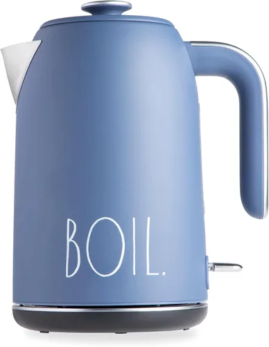 Vista 8 de Rae Dunn Hervidor eléctrico de agua caliente – Cafetera de acero inoxidable, tetera de té, base giratoria, con protección de apagado automático