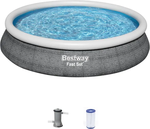 Vista 12 de Bestway Fast Set - Piscina inflable redonda sobre el suelo de 6 x 20