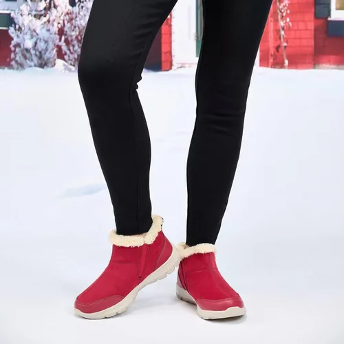 Vista 4 de TIOSEBON Botines de invierno para mujer, antideslizantes, resistentes para caminar, senderismo