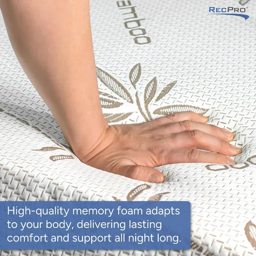Vista 7 de RecPro RV Hide a Bed - Colchón de espuma viscoelástica con infusión de gel con garrapatas de bambú.