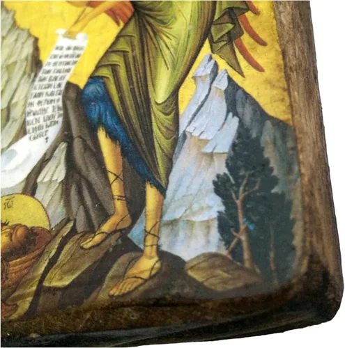 Vista 4 de Icono de madera griego cristiano ortodoxo madera de San Juan Bautista / A0