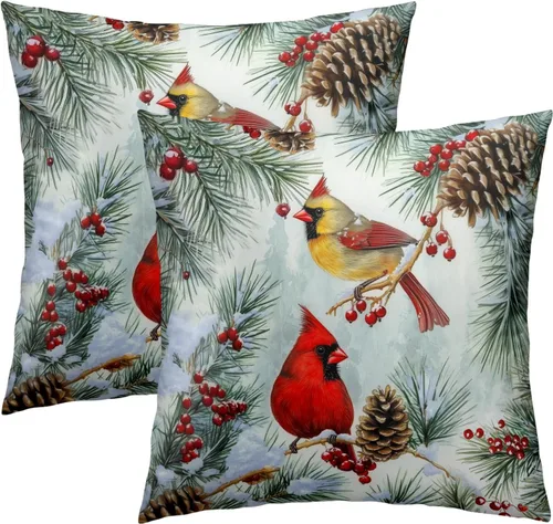 Vista 16 de Giwawa Juego de 2 fundas de almohada de calabaza otoñal de 16 x 16 pulgadas, fundas de cojín de algodón de madera de girasol para sofá, patio