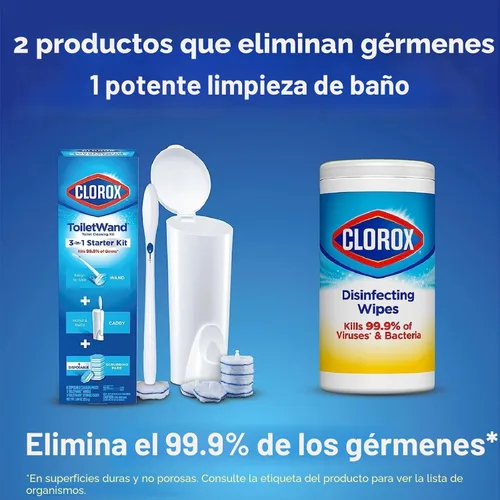 Vista 3 de Clorox Toywand desinfectando recargas, Right Rush, 30 CT (el paquete puede variar)