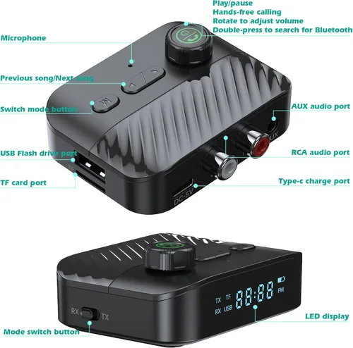 Vista 8 de Transmisor Bluetooth para TV a auriculares/altavoces