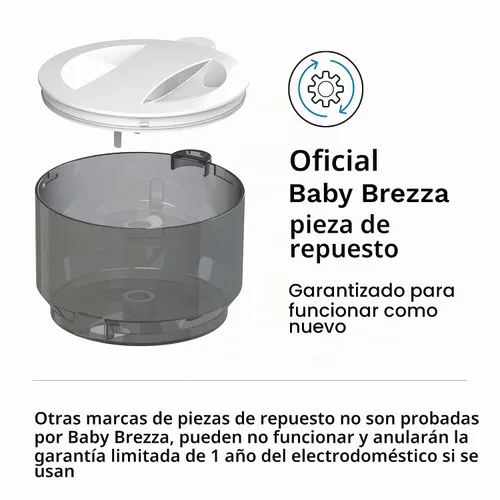 Vista 3 de Baby Brezza Recipiente de polvo de repuesto y tapa solo para Formula Pro Advanced