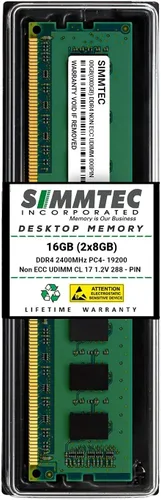 Vista 21 de Simmtec RAM 4GB DDR4 2666MHz DIMM PC4-21300 UDIMM Non-ECC 1.2V CL19 288-Pin Computadora de escritorio RAM módulo de actualización de memoria