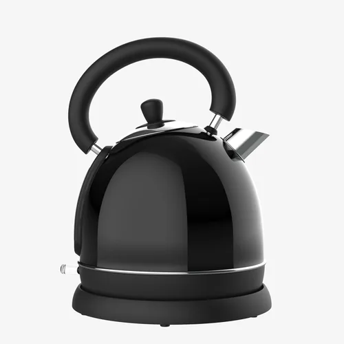 Vista 2 de CULINARY CHEF Tetera eléctrica retro con tecnología Speed Boil, sin BPA, 1.8, acero inoxidable, color negro