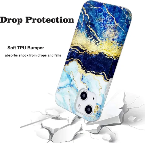 Vista 4 de Funda magnética para iPhone 13 y iPhone 14 de 6.1 pulgadas, compatible con carga MagSafe de poliuretano termoplástico suave, delgada, a prueba