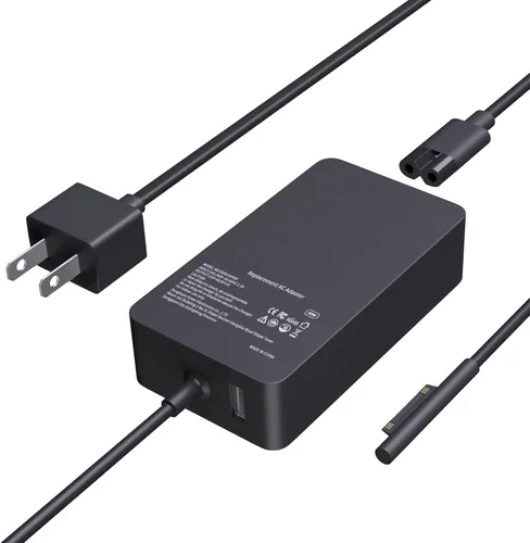 Vista 8 de Cargador Surface Pro de 65 W, compatible con Microsoft Surface Pro 11 10 9 8 7+ 7 6 5 4 3 X, Windows Surface Laptop 7 6 5 4 3 2 1, Go 4 3 2 1, Book