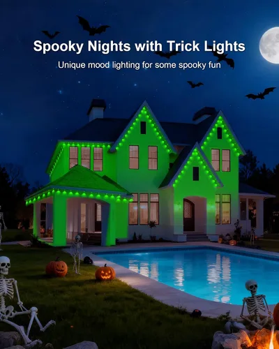 Vista 2 de XINKAITE 100ft Permanent Outdoor Lights for House, 2025 Eave Lighting with App/Remote Control, IP67 Waterproof smartlight for Christmas, Halloween