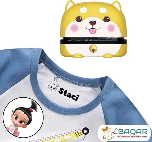 Vista 6 de Sello con nombre para ropa para niños, sellos para niños, etiquetas de ropa para niños, el sello de nombre personalizado, sellos de nombre para ropa
