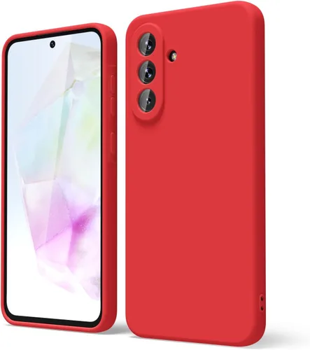 Vista 98 de oakxco Funda para teléfono Samsung Galaxy A12 con agarre de silicona líquida, linda delgada fina suave cubierta de gel de goma TPU lisa para mujeres