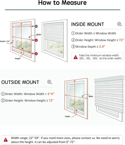 Vista 7 de Yoolax Persianas motorizadas con control remoto, persianas eléctricas de cebra para ventanas de interior, persianas inteligentes opacas con control