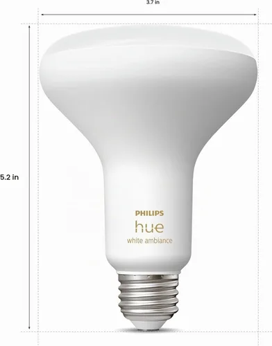 Vista 2 de Bombillas LED inteligentes Philips Hue BR30 85W - Ambiente blanco - Pack de 4 - 1200 lúmenes - E26 - Interior - Control con aplicación - Compatible
