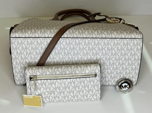 Vista 5 de Michael Kors MICHAEL Michael Kors Avril - Bolso grande con cremallera superior con gancho triple para cartera