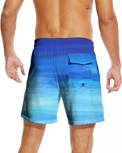 Vista 8 de AUISS Traje de baño para hombre, diseño de calavera con bandera estadounidense, pantalones cortos de natación con bandera de Estados Unidos