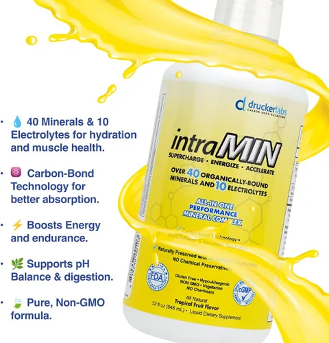 Vista 5 de Drucker Labs Suplemento dietético de minerales líquidos orgánicos para hombres, mujeres, niños, apoyo inmunológico, apoyo muscular, sin OMG, sin