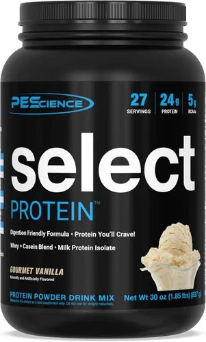 Vista 18 de PEScience Select Protein Powder, mezcla de suero y caseína, proteína limpia en polvo para mujeres y hombres, baja en calorías, baja