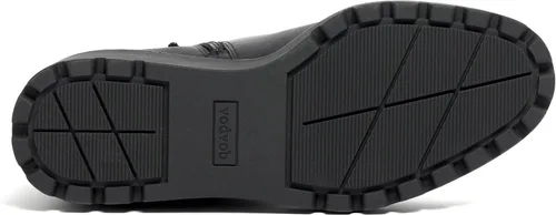 Vista 5 de vodvob Botas de tobillo para mujer, botines de tacón de cuña elásticos con plataforma Chelsea sin cordones y suela de lengüeta