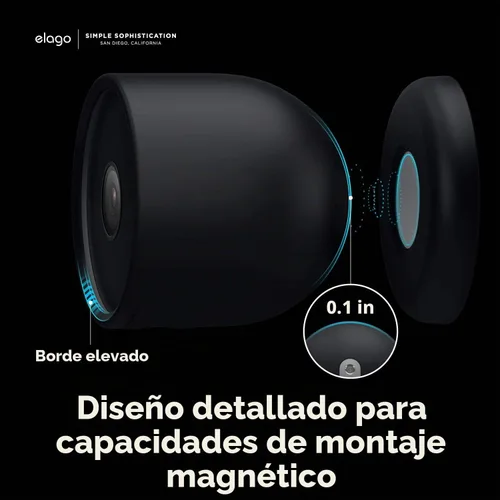 Vista 4 de elago Funda de silicona para Google Nest Cam para exteriores o interiores Negro
