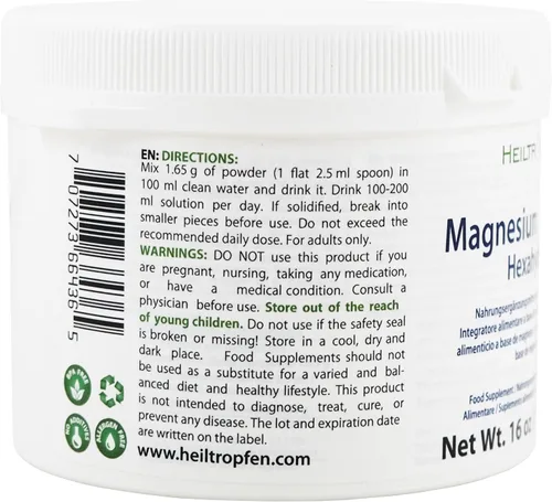 Vista 9 de 1 libra de cloruro de magnesio hexahidrato Ingredientes de grado farmacéutico Polvo de cristal Pure Ph. EUR., BP, USP, 100% Heiltropfen®