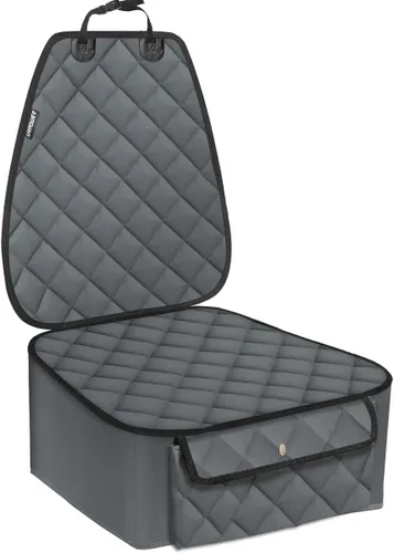 Vista 8 de URPOWER Funda de asiento delantero para perro, 100% impermeable, antideslizante, protector de asiento de auto para mascotas, acolchado y duradero
