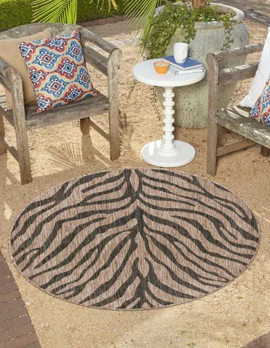 Vista 17 de Unique Loom Outdoor Safari Collection - Alfombra de área - Tsavo (2' x 3' 1", rectangular, azul/marfil)