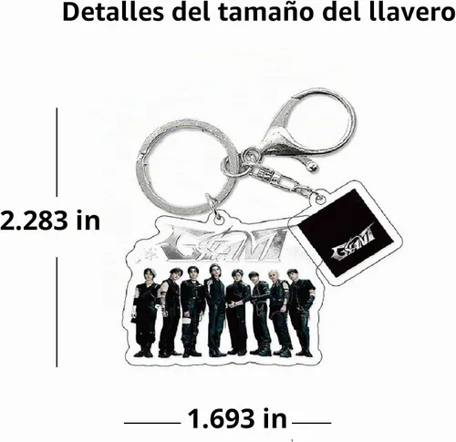 Vista 4 de YiYiXiXi Stray-Kids - Llavero con cordón para niños, accesorios de regalo para fans Negro