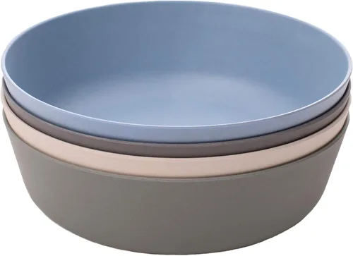 Vista 9 de WeeSprout Cuencos de bambú para niños con tapas, juego de cuatro cuencos de tamaño para niños 10 oz, para cereales, sobras y bocadillos, aptos