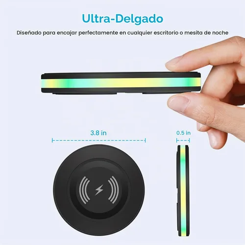 Vista 5 de Cargador inalámbrico Android Samsung Estación de carga rápida para teléfono Samsung Galaxy S26 S25 S24 Ultra S24+ S24 S23 FE S22 S21 S20 S10, iPhone