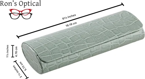Vista 38 de Ron's Optical Clamshell - Funda rígida para lentes de lectores de marcos pequeños a medianos para mujeres y hombres