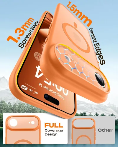 Vista 393 de TOCOL Funda para iPhone 11, compatible con Magsafe, protección completa de cámara, imanes integrados, protección contra caídas, funda translúcida