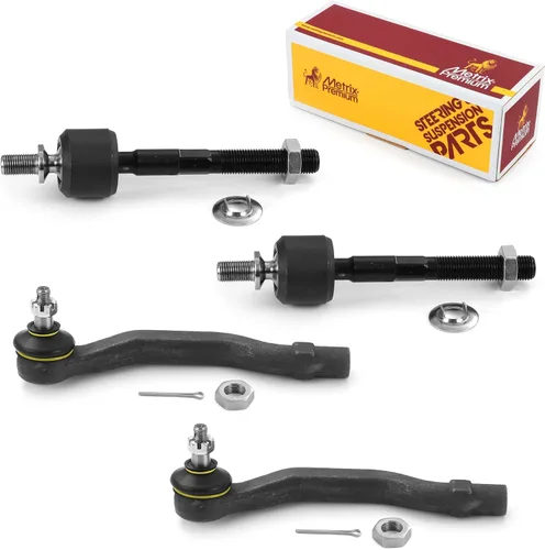 Vista 111 de Metrix Premium Chassis Parts - Kit de 4 piezas de extremos de barra de acoplamiento frontal exterior e interior compatible con Nissan Pathfinder
