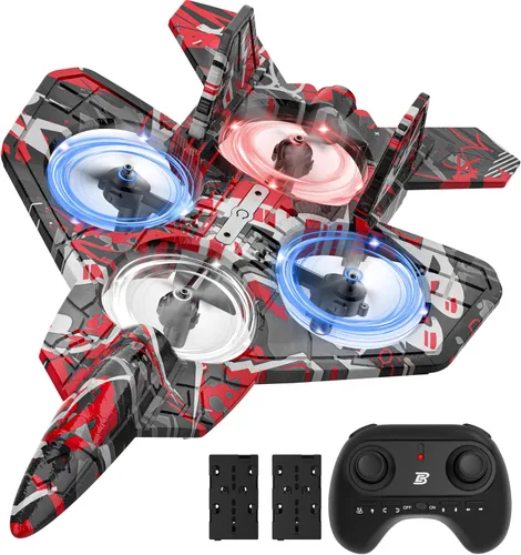 Vista 8 de BEZGAR Avión RC丨F-22 Raptor Mini Avión, Avión a Chorro de Control Remoto Dron de Acrobacias, Listo para Volar Caza para Adultos y Niños Juguete