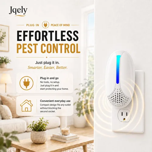 Vista 4 de Repelente ultrasónico de plagas para interiores, trampas para ratones Blanco