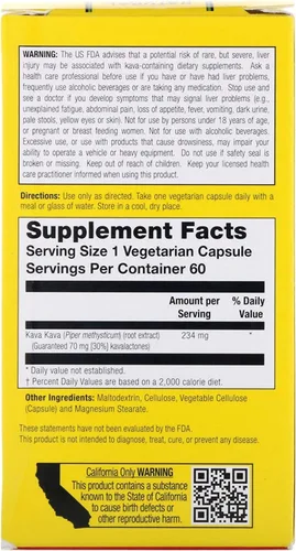 Vista 2 de Natural Balance Extracto de raíz de kava kava - 60 cápsulas vegetarianas