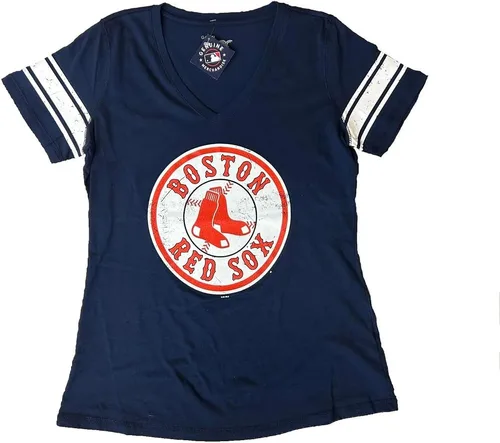 Vista 2 de G-III Sports MLB Ballpark - Camiseta con cuello en V para mujer