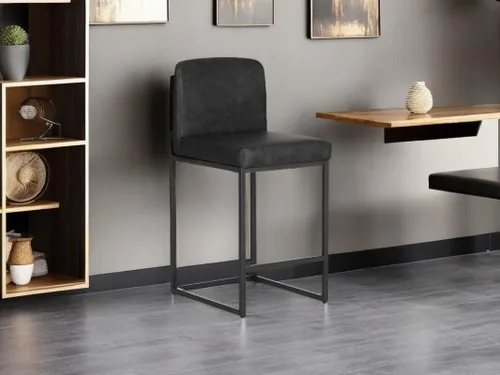 Vista 18 de Juego de 2 taburetes de bar de altura de mostrador de color blanco cremoso de 24 pulgadas, modernos taburetes de bar dorados con respaldo tapizado